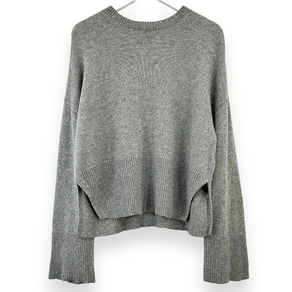 Weekend Stories Sweaters - Weekend Stories Gray "Eamon" Recycled Cashmere Relaxed Fit Knit Sweater sz L